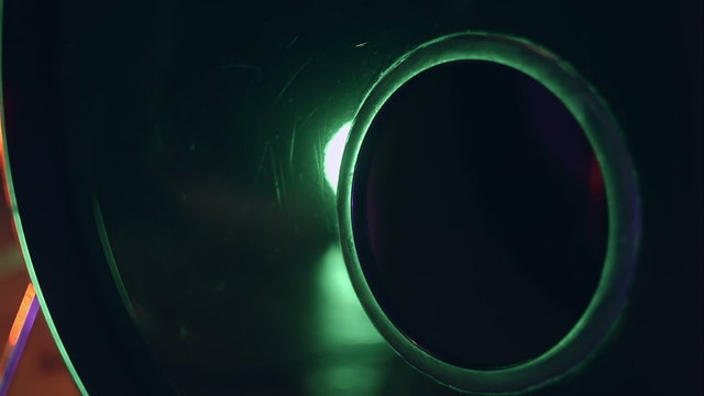 Drummer Playing A Bass Drum on stage with close