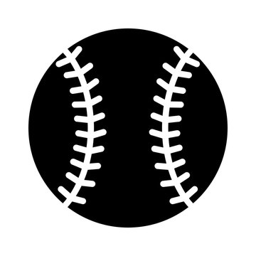 Baseball flat icon for sports apps and websites