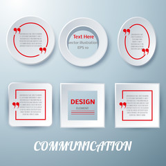Empty paper template vector set.