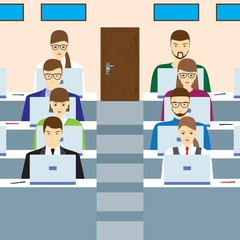 Students in the audience.