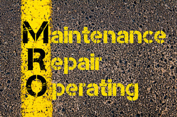 Business Acronym MRO as Maintenance, Repair, and Operating - obrazy, fototapety, plakaty