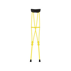 Retro crutches in yellow design