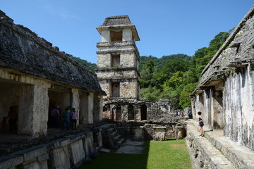 Fototapeta na wymiar Edificios de Palenque.
