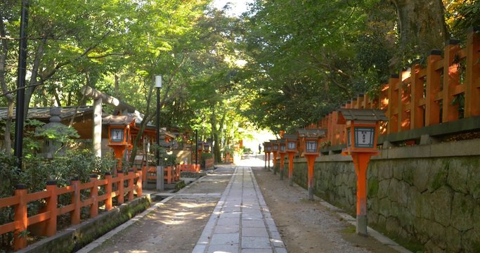 Traditional Kyoto Quiet cobble streets, Japan