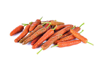 Long pepper isolated on the white background