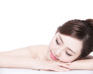 Obraz premium Charming woman Smile enjoy spa