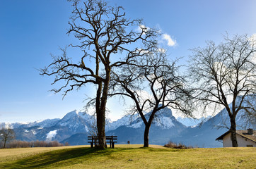 Obraz premium Romantic landscape of the Austrian Alps