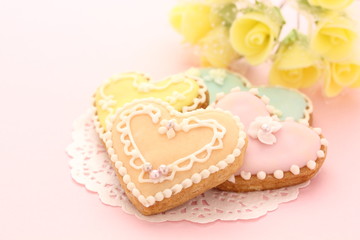 ハートのアイシングクッキー