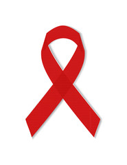 World AIDS Day. Red ribbon. Vector illustration 10 EPS