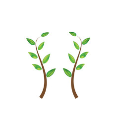 leaf vector illustration green nature leaves isolated background