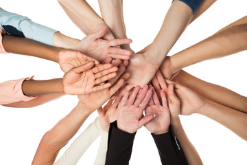 Creative Business Team Piling Hands