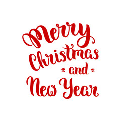 Fototapeta premium Merry Christmas lettering