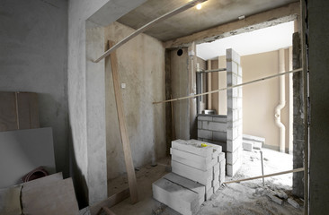 Being renovated house