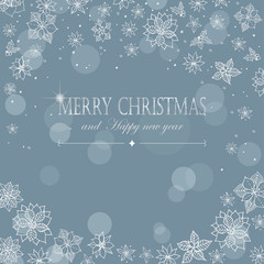 Greeting card with scattered flowers for holiday B