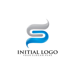 3D Initial S Infinity Logo Icon
