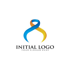 Infinity Ribbon Logo Icon