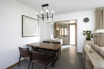 Clean and elegant home interior.dining room