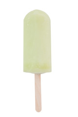 Kiwi ice cream bar isolated on white background