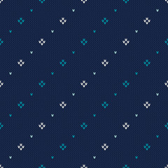 Obraz premium Abstract Knitted Pattern. Seamless Sweater Design