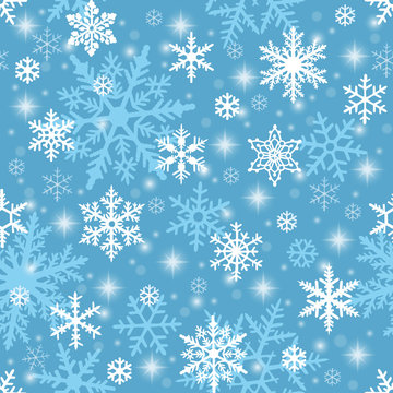 Seamless Snowflake Background