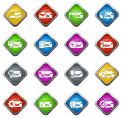 Fototapeta premium Car service icons set