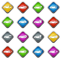 Car service icons set