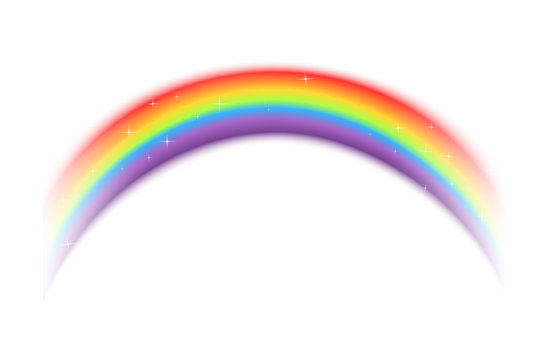 Rainbow on isolated background