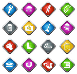 Plumbing related vector icons