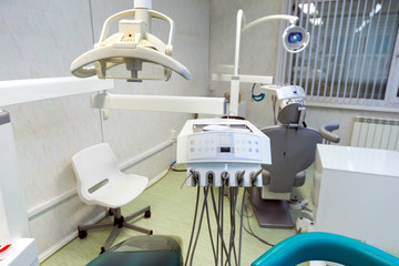 Tools of the dentist close up