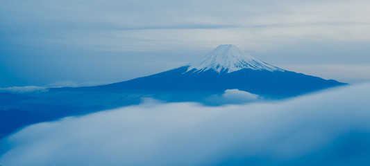 Mountain Fuji and cloud seen from Mountain Mitsutoge
