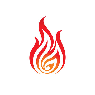 Fire - vector logo concept illustration. Flame logo sign. Dangerous sign. Fire lines vector illustration. Fire tattoo illustration. Flame tattoo illustration. Vector logo template. Design element.