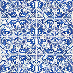 Typical Portuguese decorations with colored ceramic tiles - front view