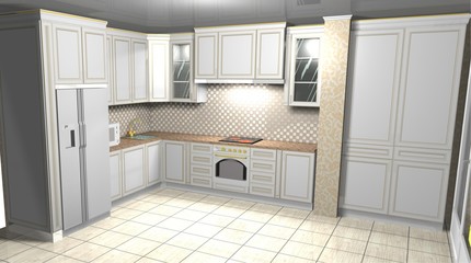 Kitchen in classic style