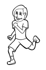 Runner with smile