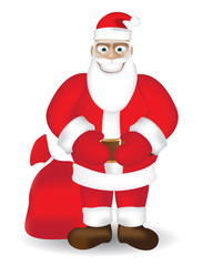 Smiling Santa Illustration