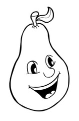 Pear with smile