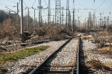 Railway tracks and power equipment of railway junction