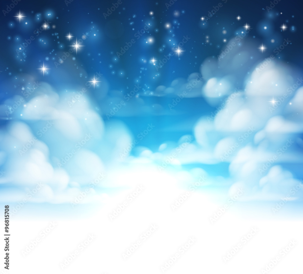 Wall mural clouds background header