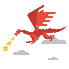 Flying red dragon