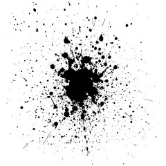 Vector black color splatter background. illustration vector
