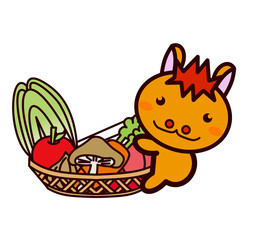 野菜を持った動物シリーズ