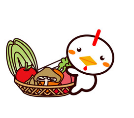 野菜を持った動物シリーズ