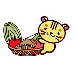 野菜を持った動物シリーズ