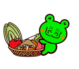 野菜を持った動物シリーズ