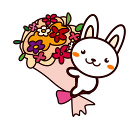 花束と動物シリーズ