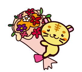 花束と動物シリーズ