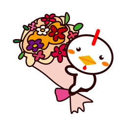 花束と動物シリーズ