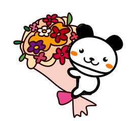 花束と動物シリーズ