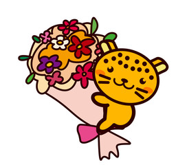 花束と動物シリーズ