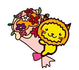 花束と動物シリーズ